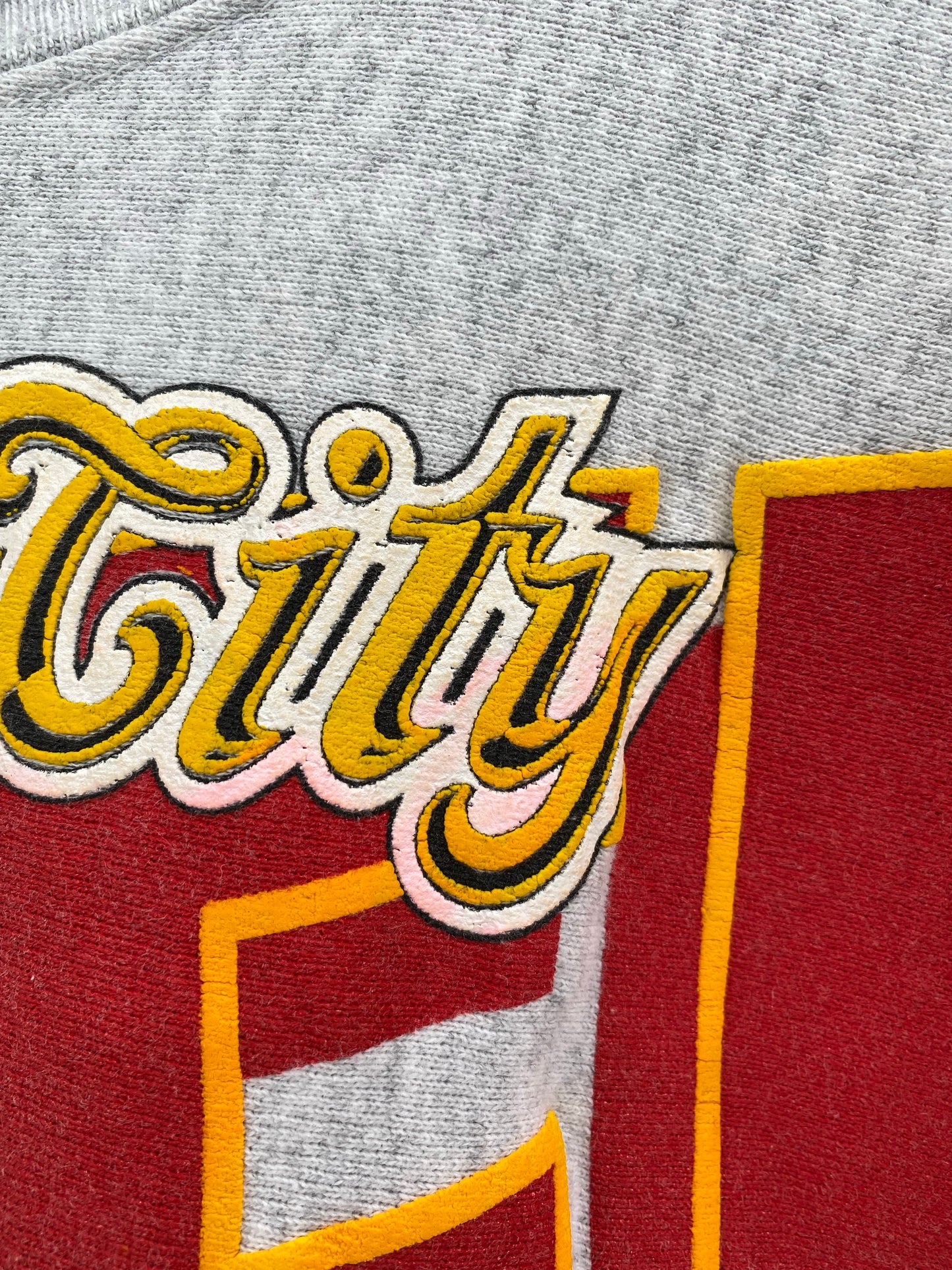 1994 GARFIELD KANSAS CITY CHIEFS Made in USA Size L Vintage NFL Sweat shirt / K5633