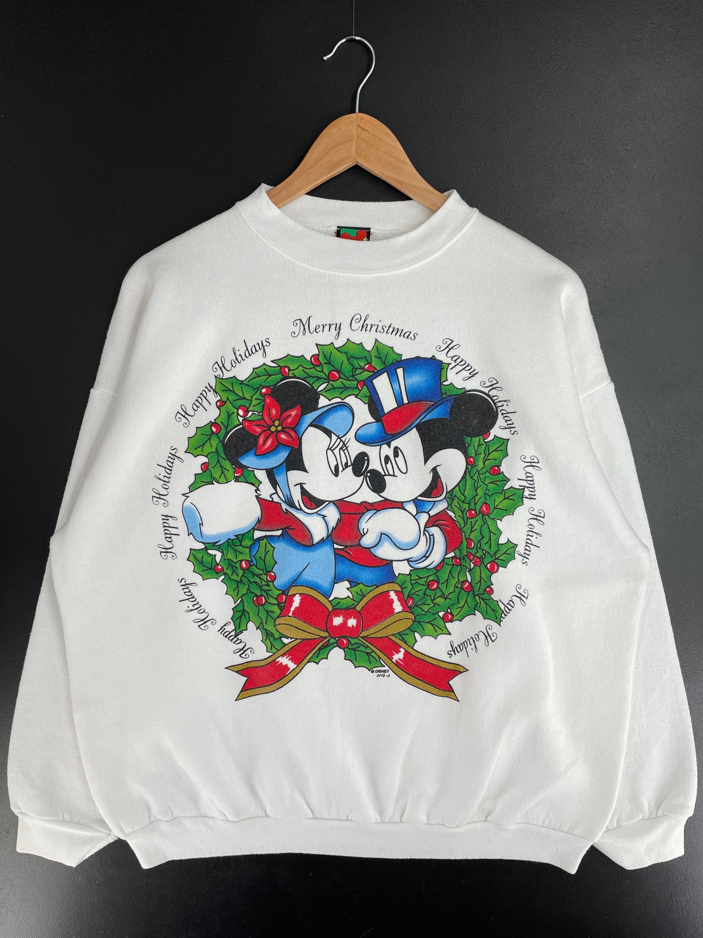 90's DISNEY CHRISTMAS Size XL Vintage Sweat-shirt / E666