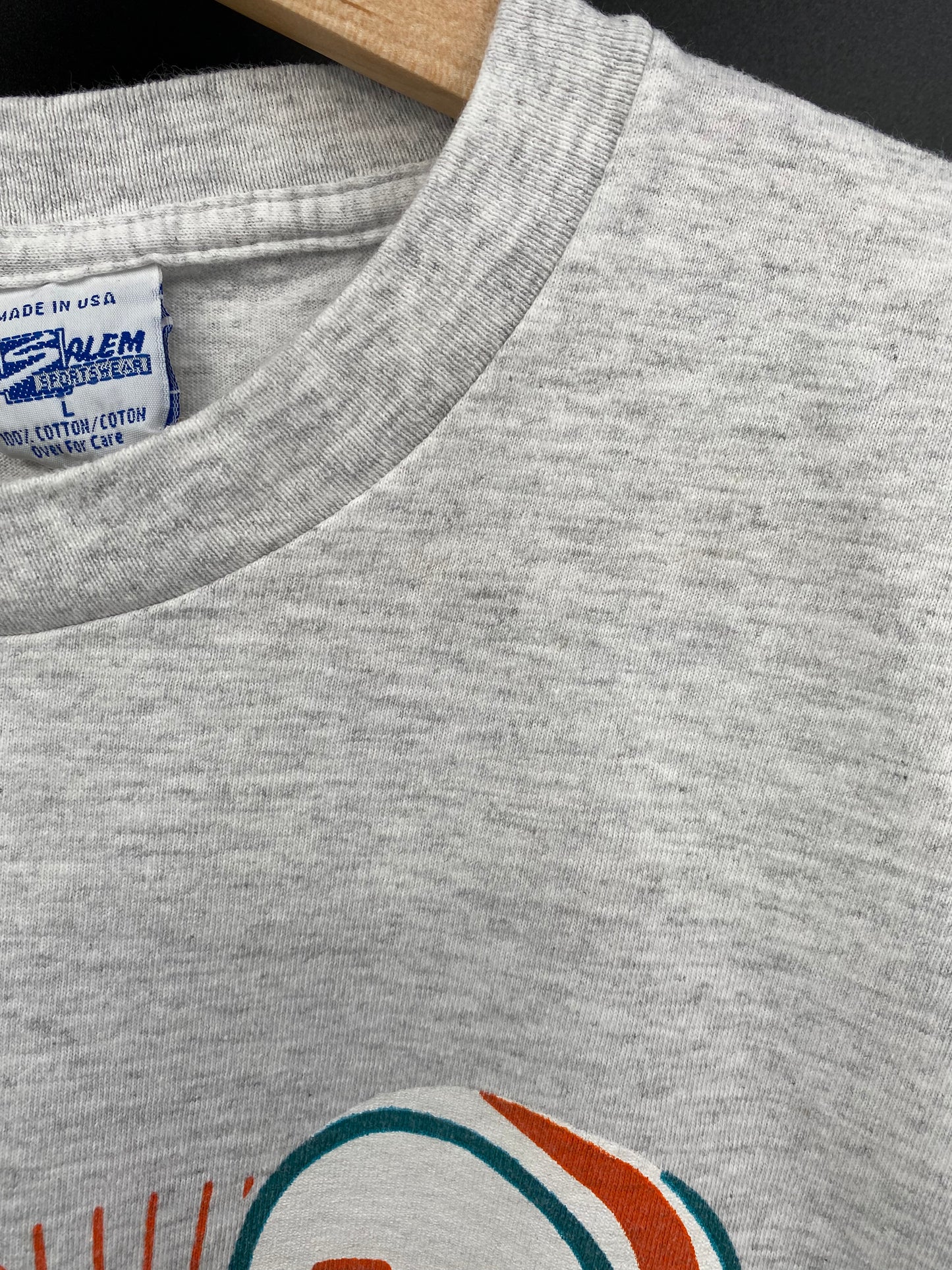 1993 MIAMI DOLPHINS Made in USA Size L Vintage NFL T-shirt / A171