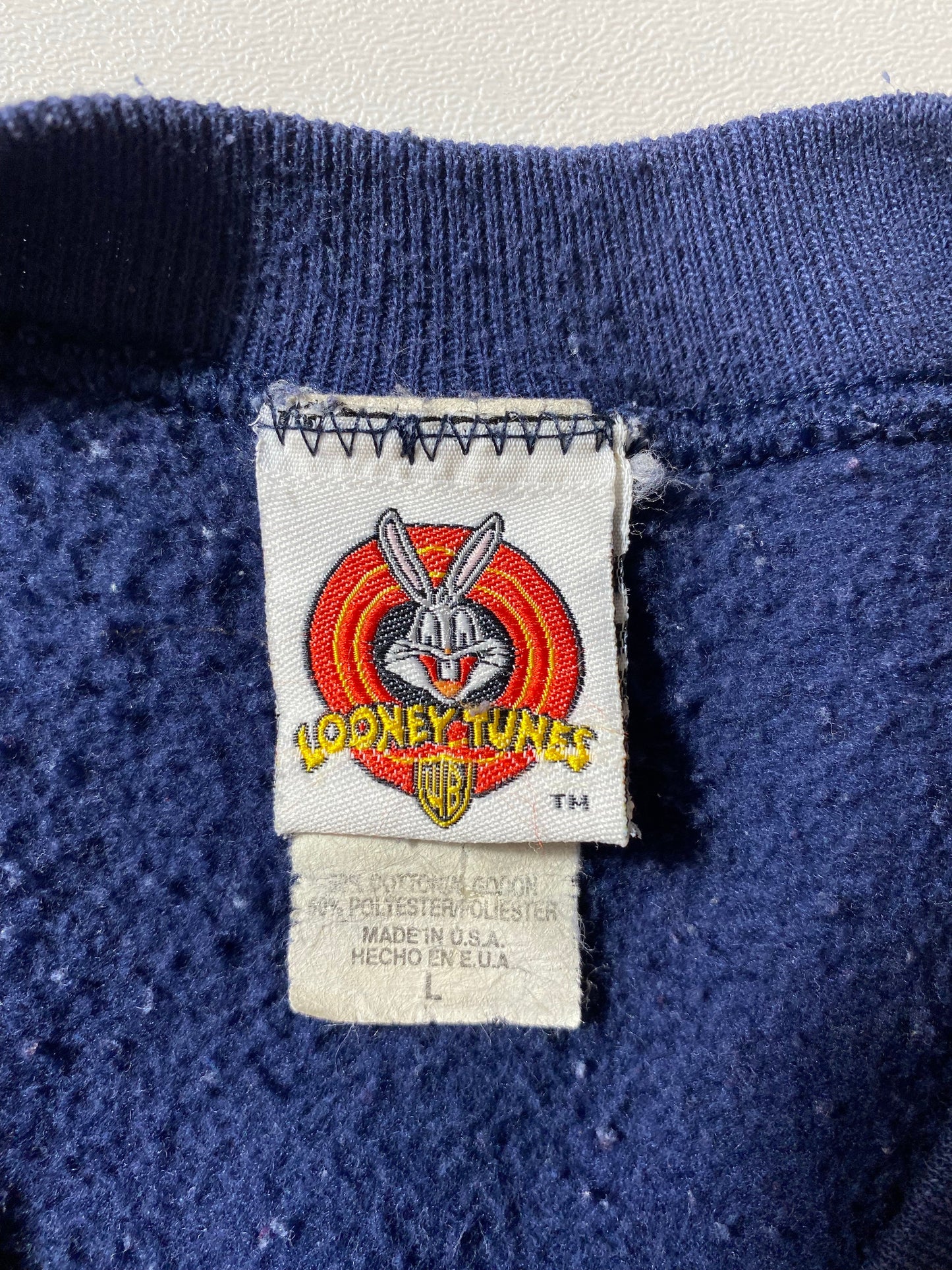1998 LOONEY TUNES TWEETY Size L Vintage Sweat-shirt / E332