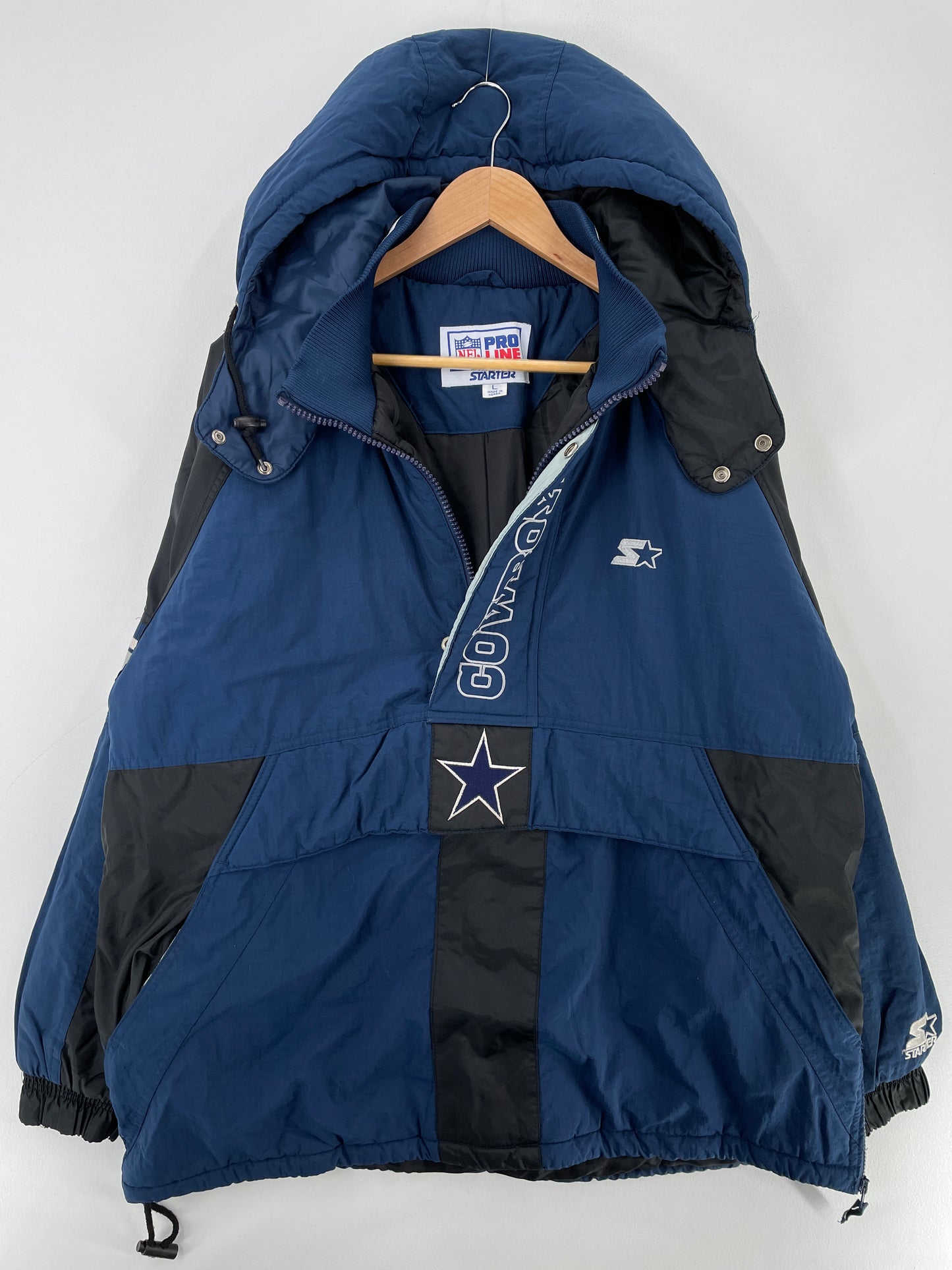 90’s STARTER x DALLAS COWBOYS Size L Vintage NFL Padded Nylon Jacket / E5046J