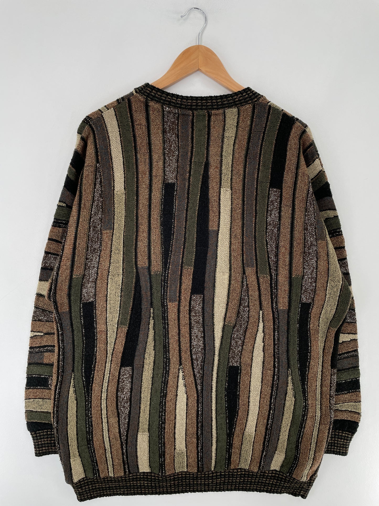 Vintage 3D COOGI-Style PROTEGE Made in USA Size L Acrylic Knit Sweater / E6280K
