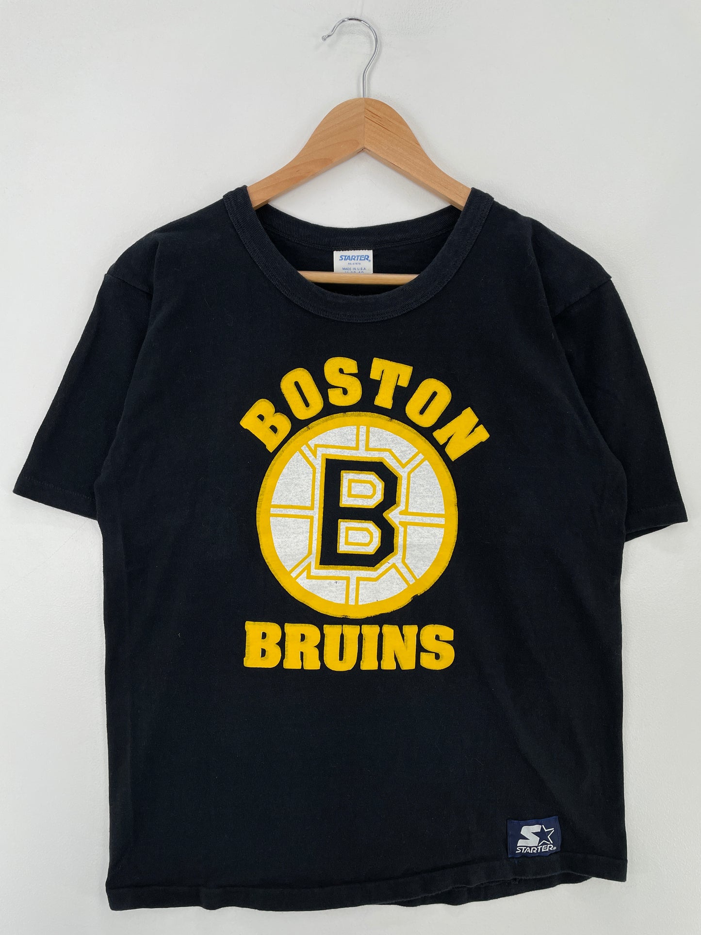 90’s STARTER x BOSTON BRUINS Made in USA Size M Vintage NHL T-Shirt / E4116T