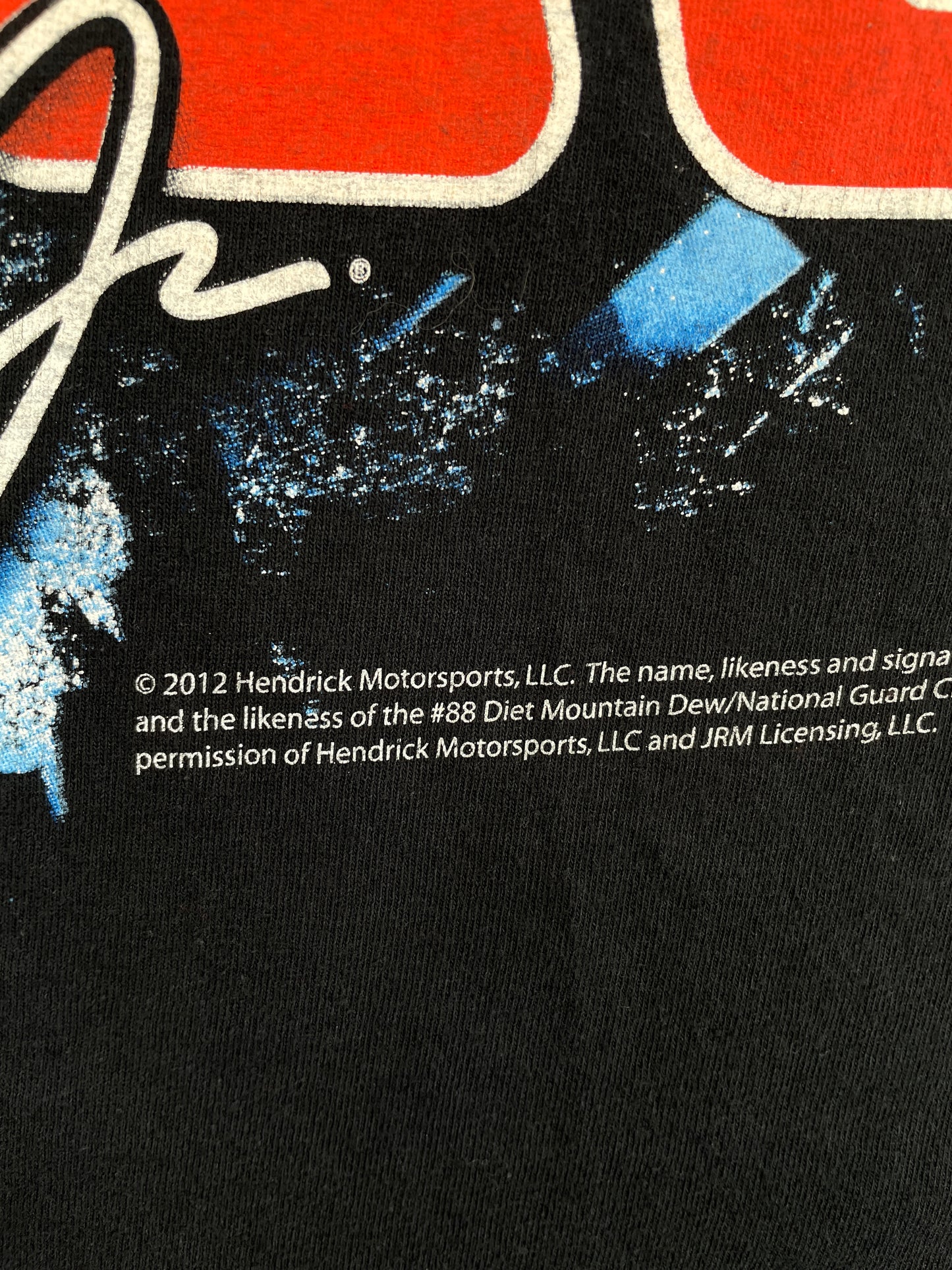 2012 NASCAR x DALE JR Size XXL Vintage Racing T-Shirt / A4108