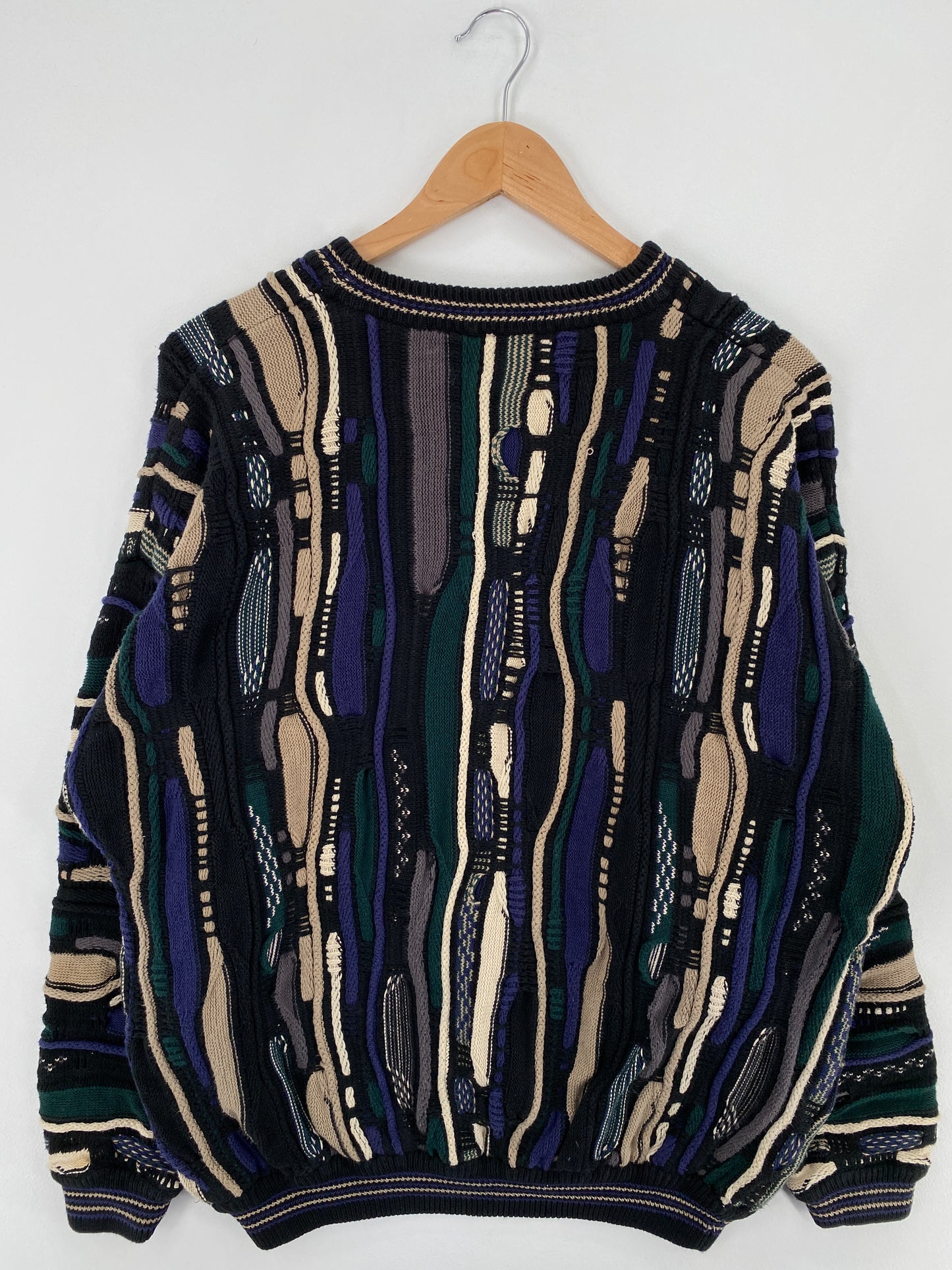 Vintage 3D COOGI-Style Size Approx.XL Knit Sweater / E254
