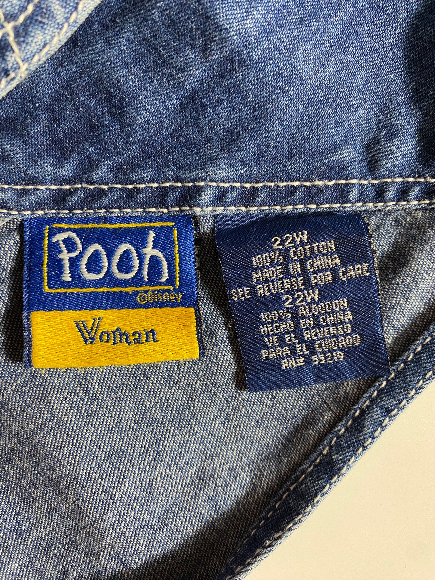 Vintage DISNEY POOH Size 22W Denim Overall / F2301P