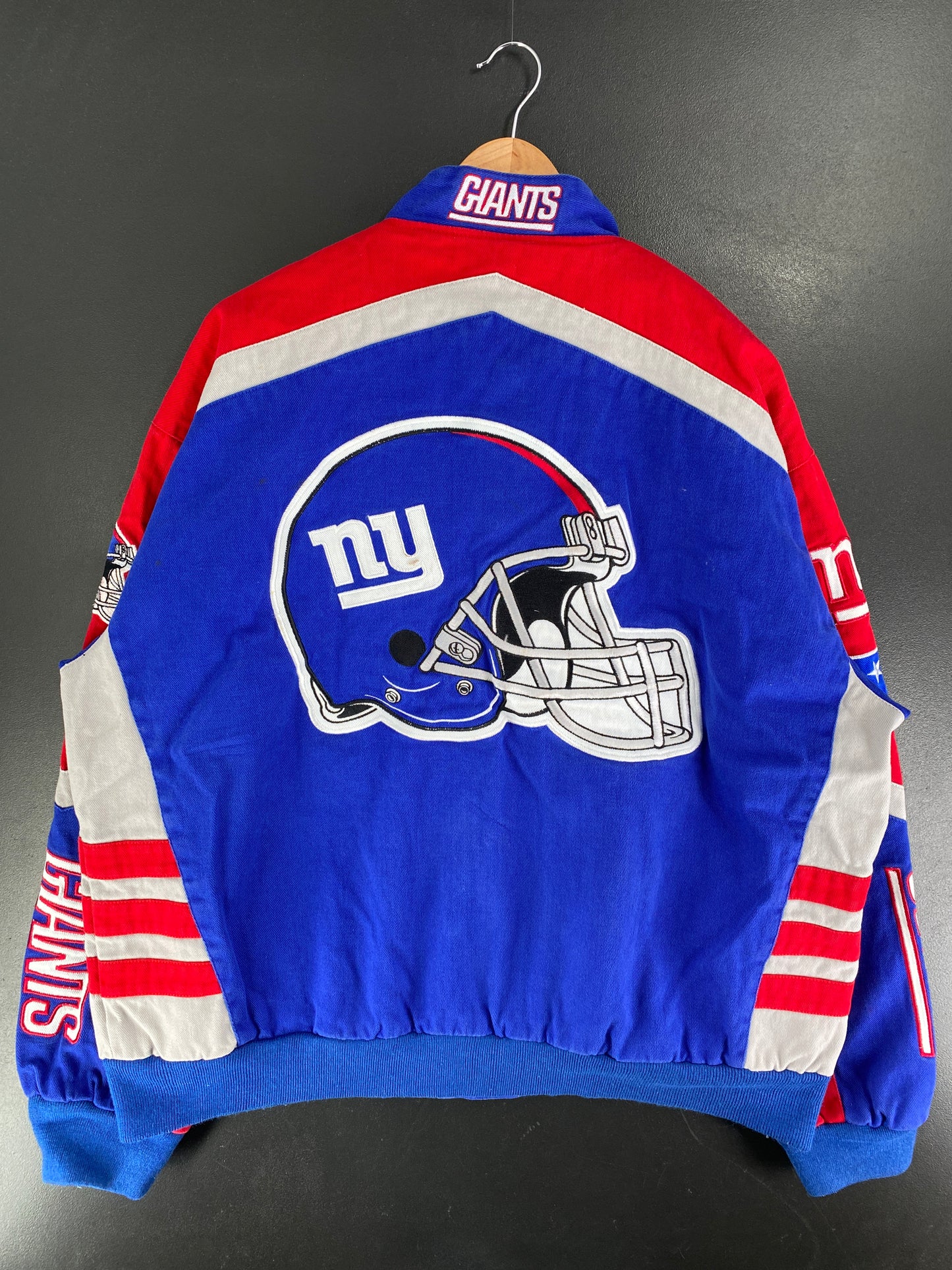 Vintage NEW YORK GIANTS Size XL NFL Racing Jacket / F6135J