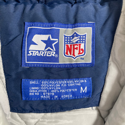 (M) 90’s STARTER x DALLAS COWBOYS Vintage NFL Padded Nylon Jacket / A1362N