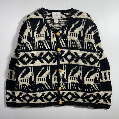(XS/S) Vintage EXPRESS TRICOT Hand Knit Wool Sweater / A1264K