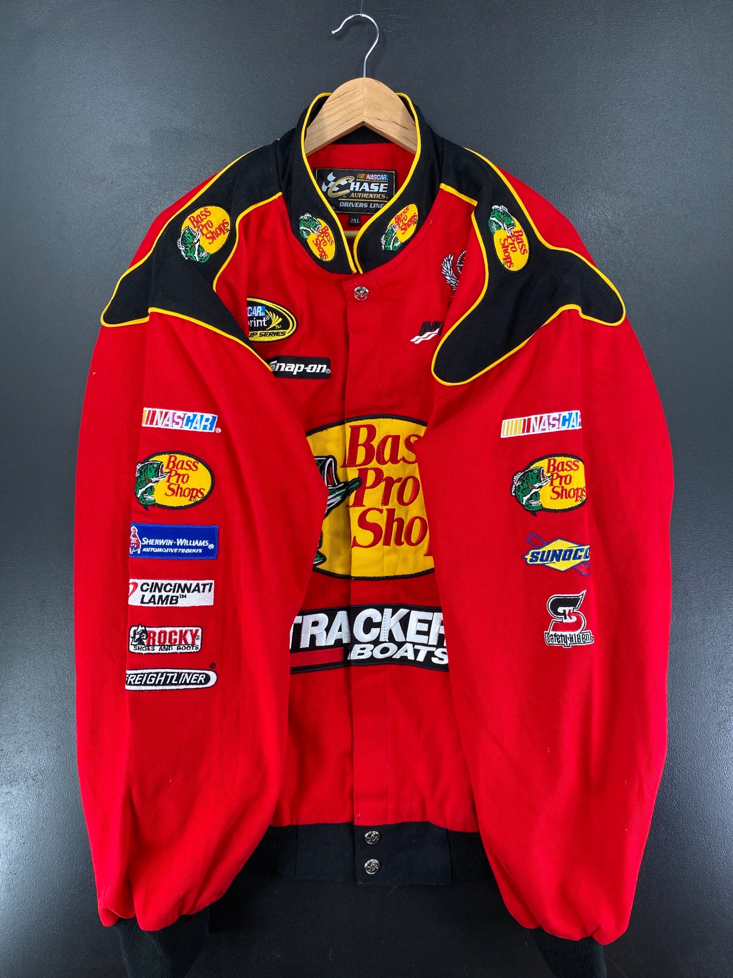 Vintage BASS PRO SHOP Size XXL Racing Jacket / F2693J