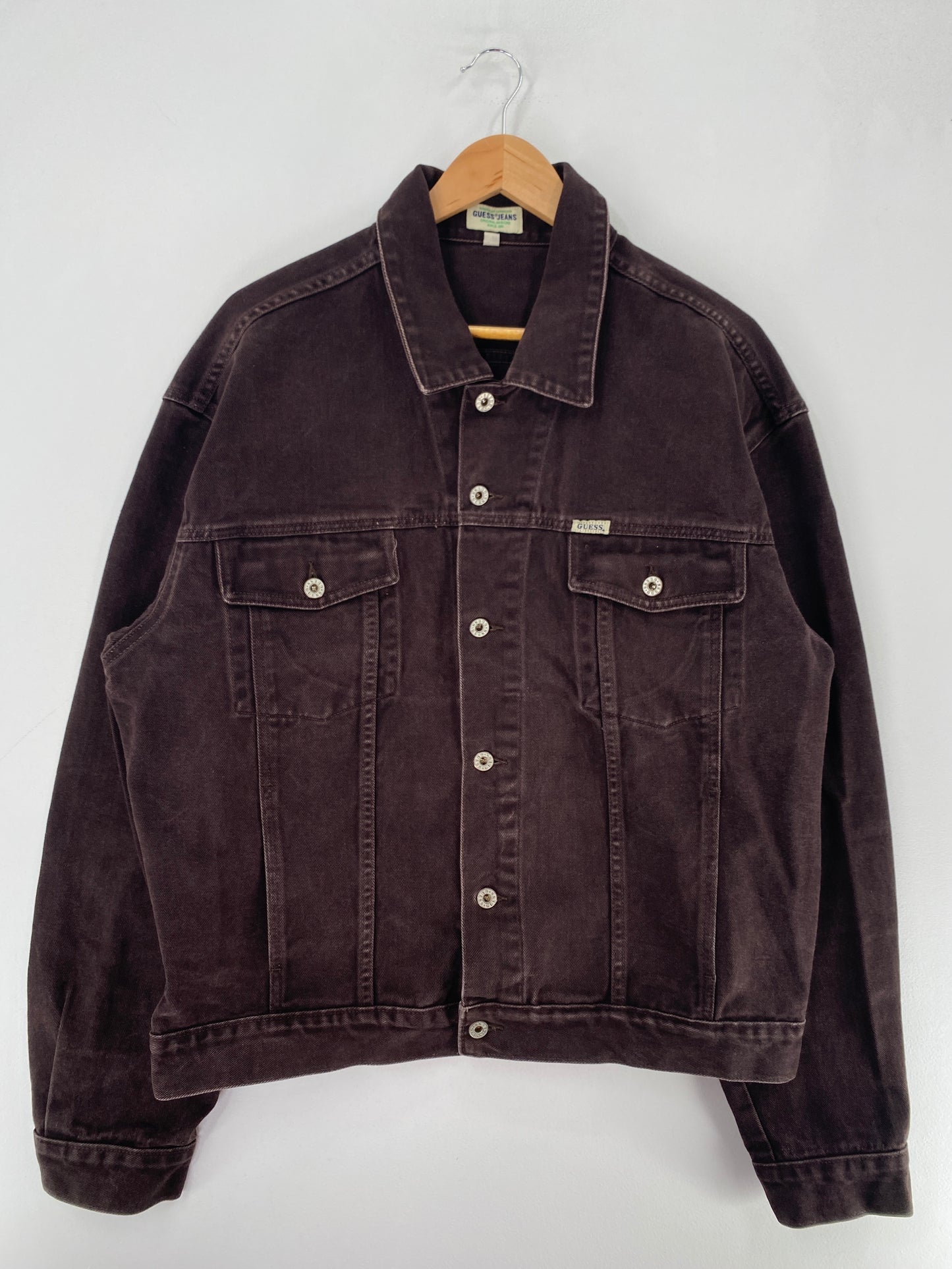 90's GUESS JEANS Made in USA Size XL Vintage Denim Jacket / F6817J