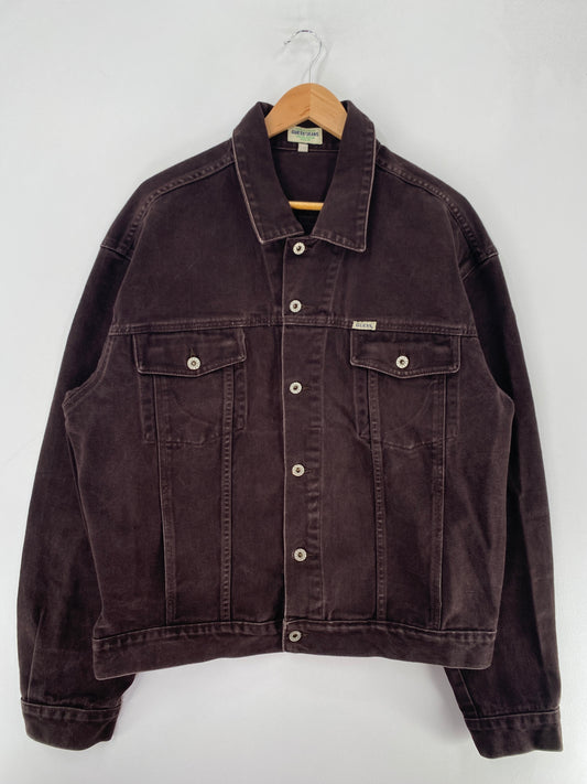 90's GUESS JEANS Made in USA Size XL Vintage Denim Jacket / F6817J