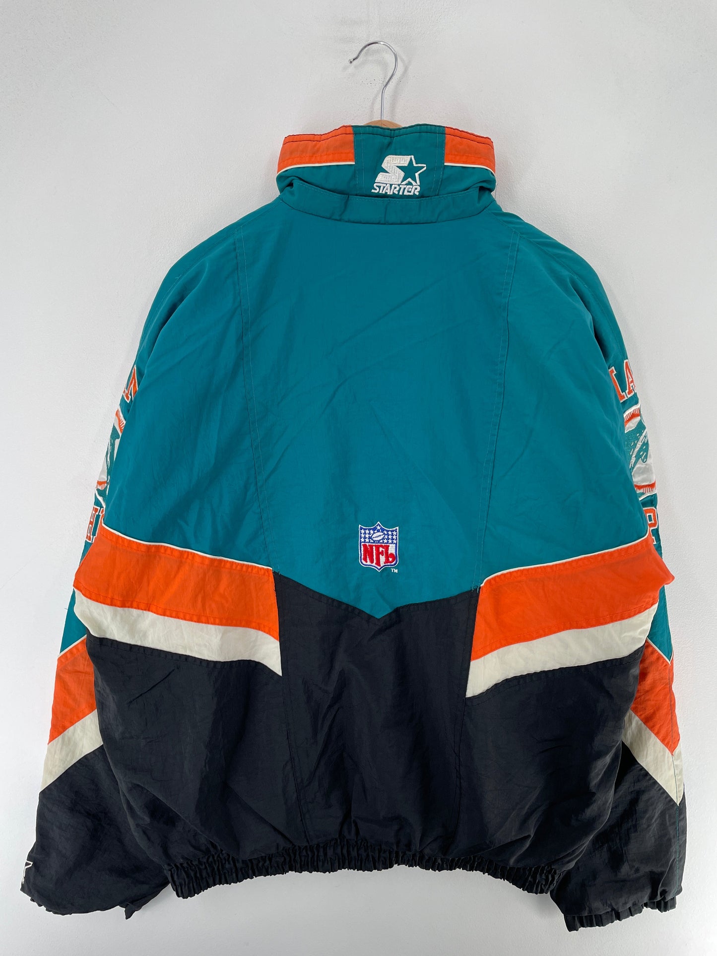 90's STARTER x MIAMI DOLPHINS Size L Vintage NFL Padded Nylon Jacket / F5864N