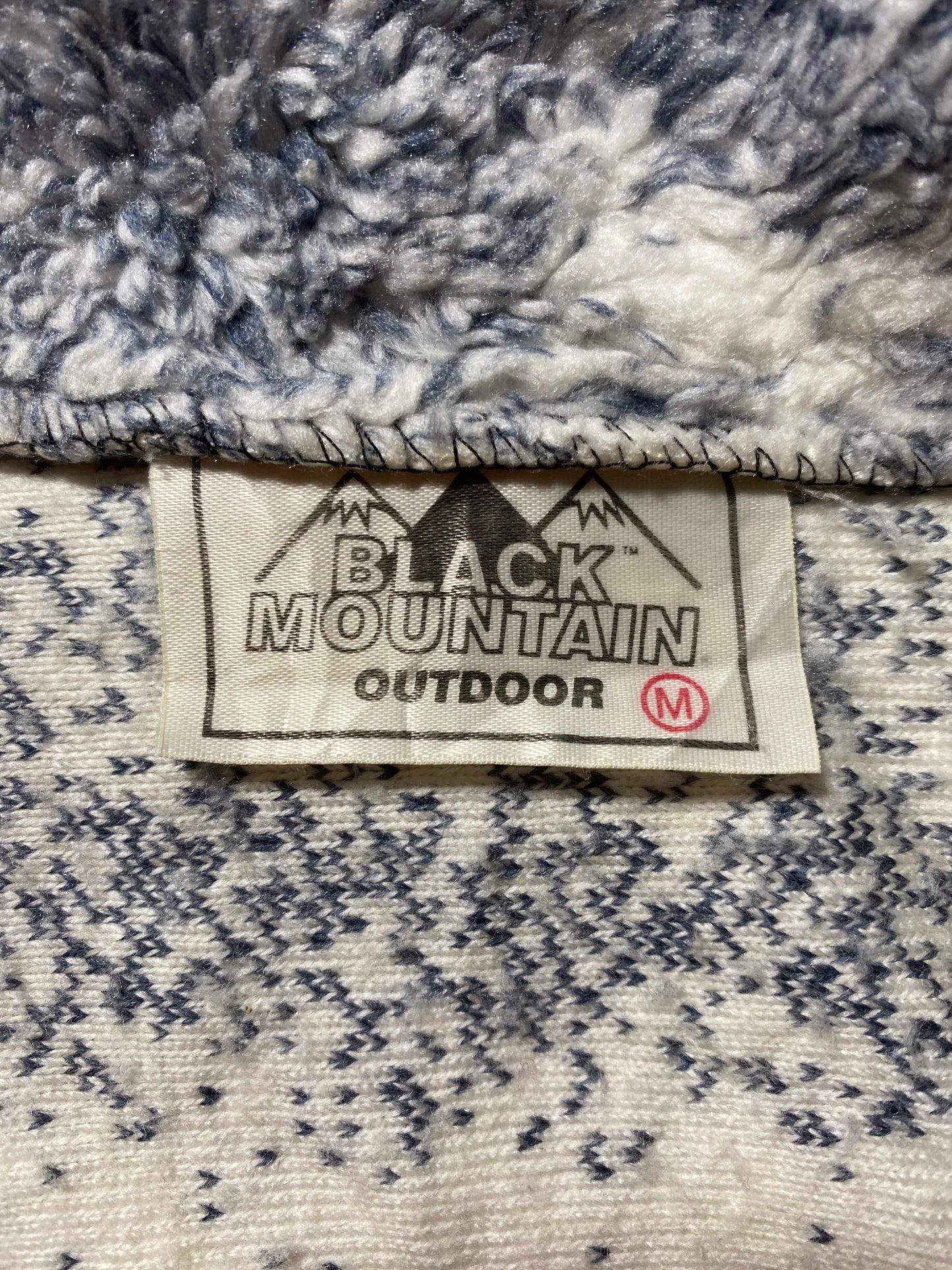 90's BLACK MOUNTAIN WOLVES Made in USA Size M Vintage Fleece Jacket / G6113F