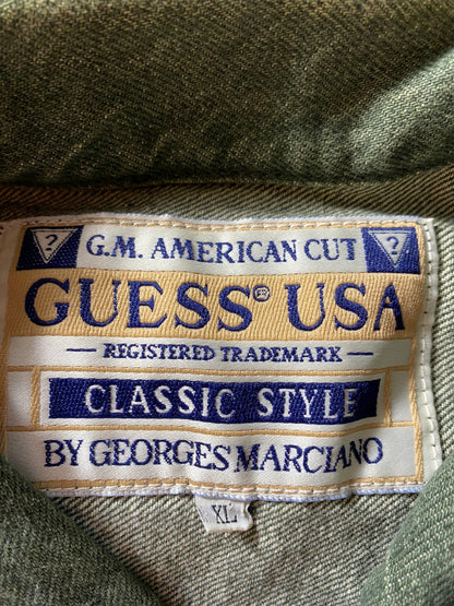 90's GUESS Made in USA Size XL Vintage Denim Jacket / F3867J