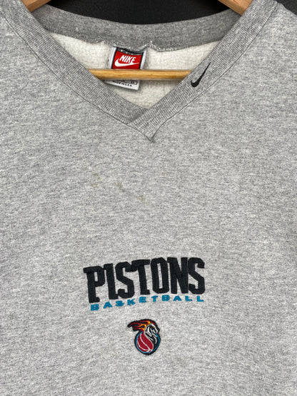 90's NIKE PISTONS Made in USA Size XL Vintage NBA Sweat-shirt / F3273S
