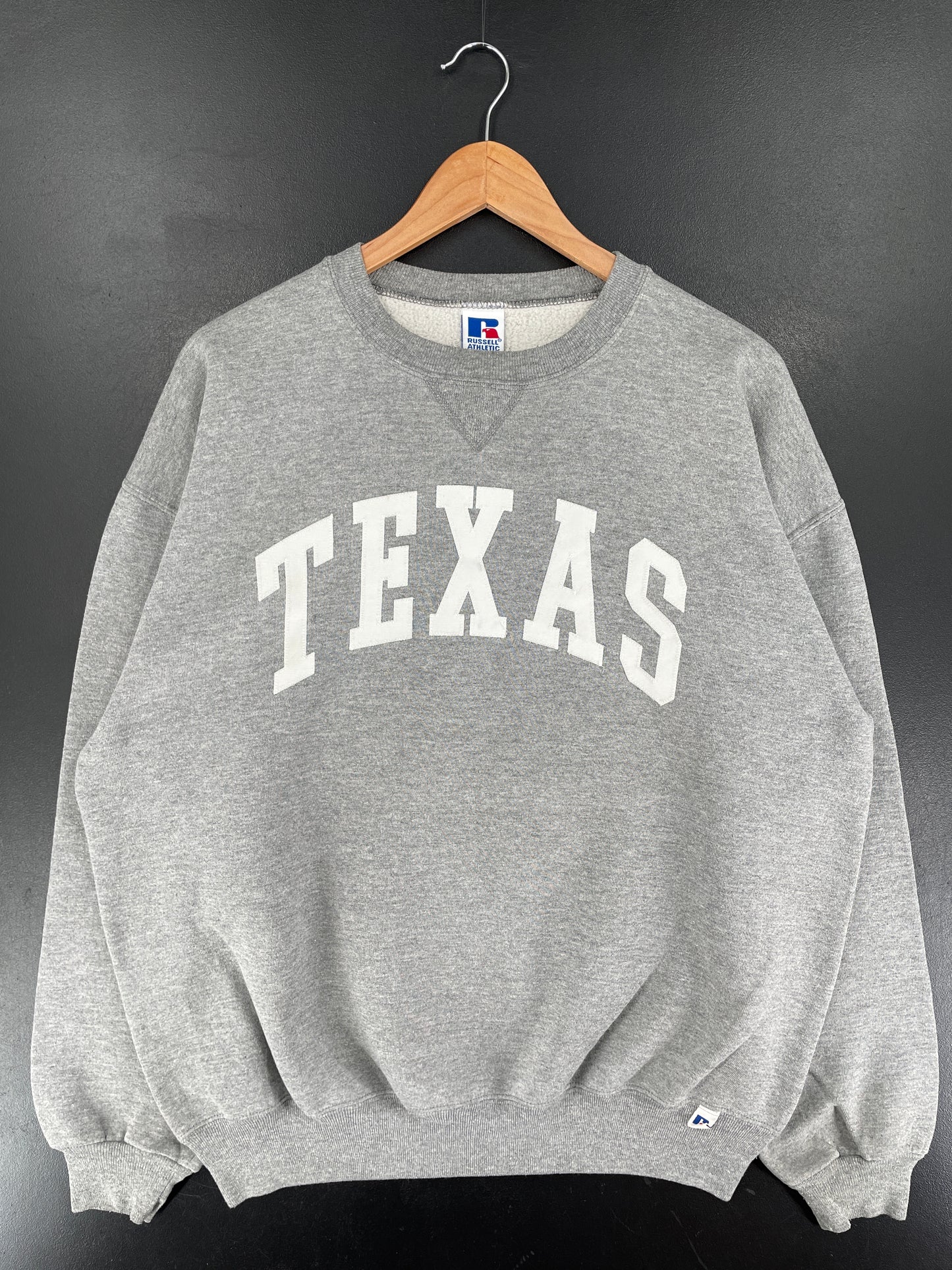 90's RUSSELL x TEXAS Made in USA Size XL Vintage Sweat-Shirt / F2856S