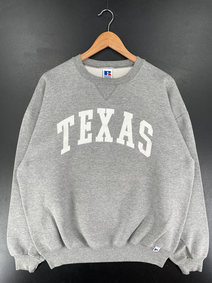 90's RUSSELL x TEXAS Made in USA Size XL Vintage Sweat-Shirt / F2856S
