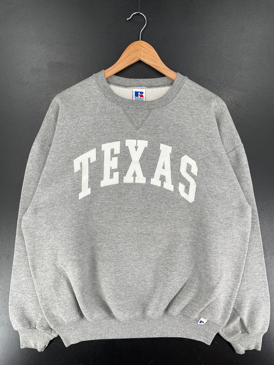 90's RUSSELL x TEXAS Made in USA Size XL Vintage Sweat-Shirt / F2856S