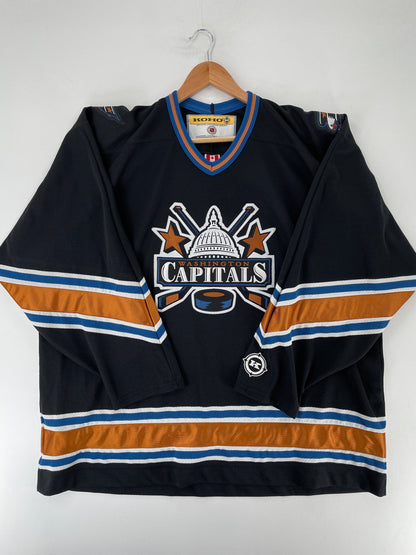 Vintage WASHINGTON CAPITALS Size XXL NHL Nylon Jacket / F2433N
