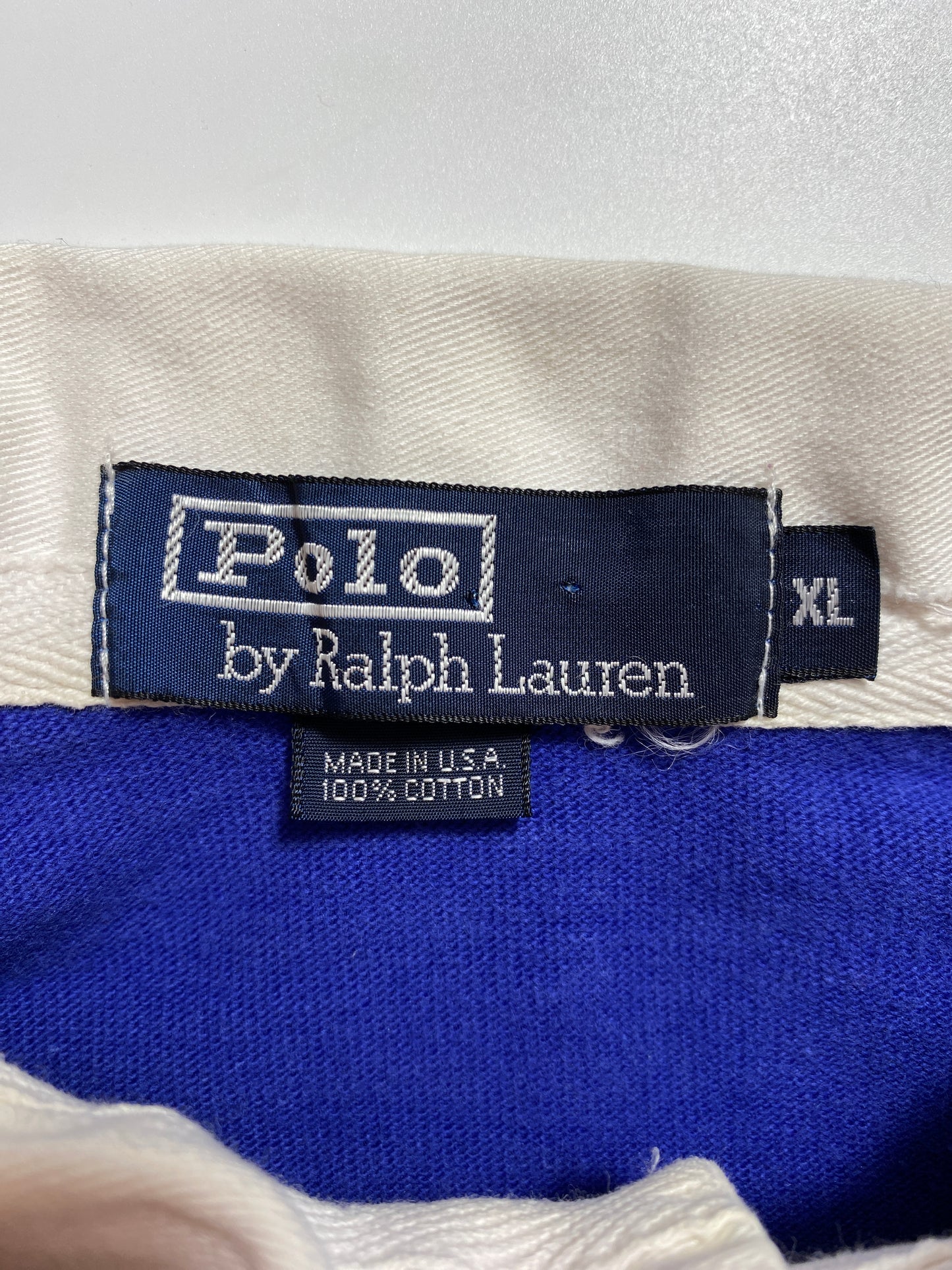 90's POLO RALPH LAUREN Made in USA Size XL Vintage Rugby shirt / G4009R