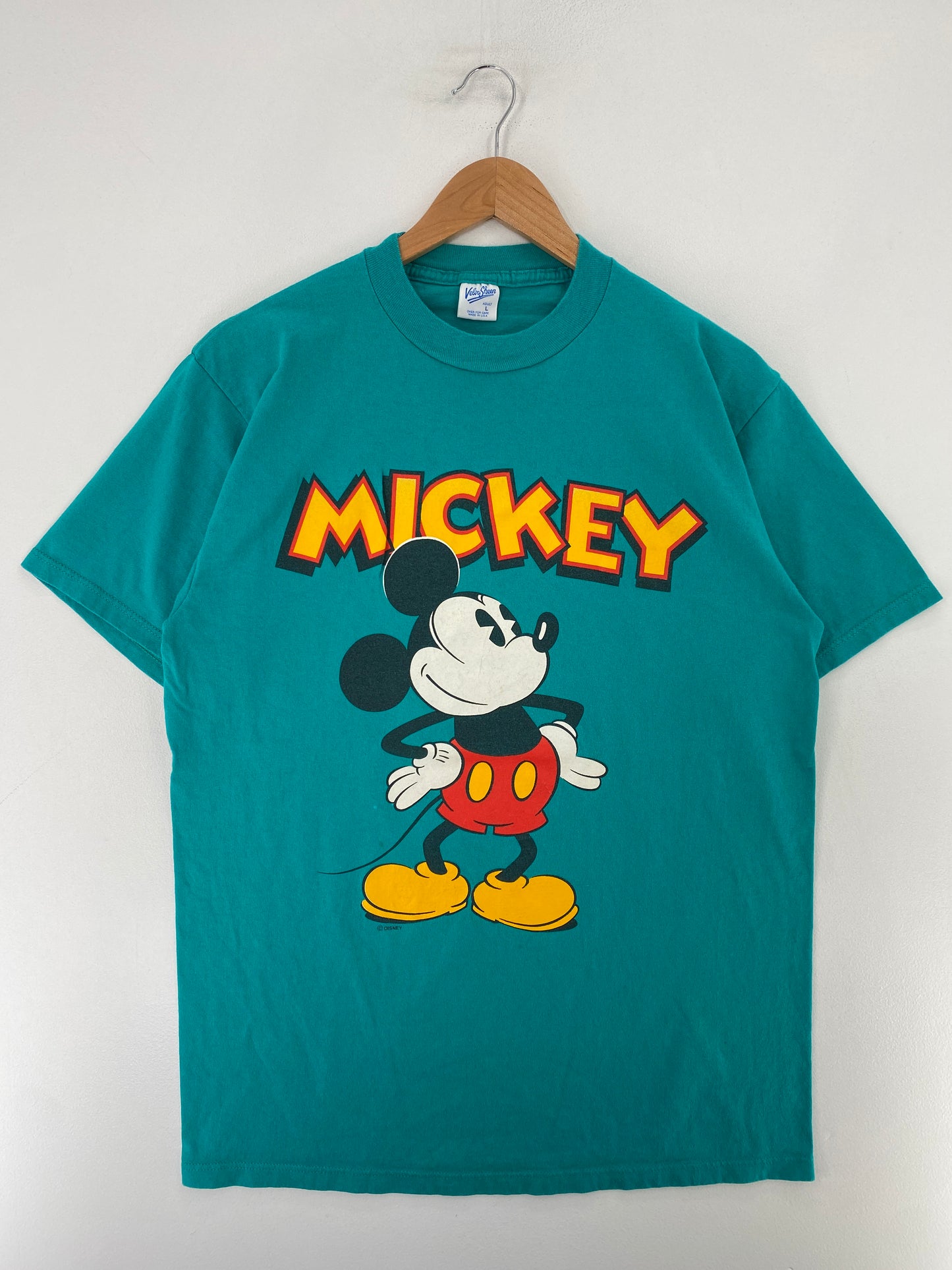 90's DISNEY MICKEY Made in USA Size L Vintage T-Shirts / G6242T