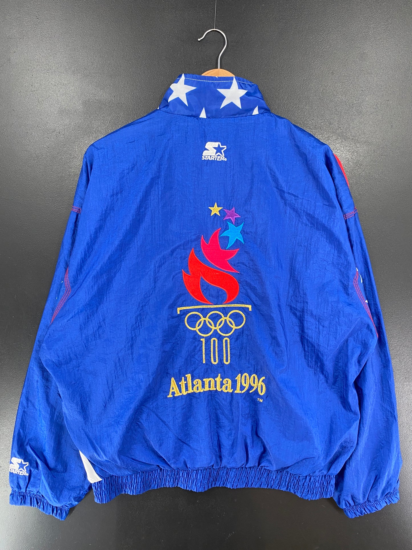 1996 STARTER x ATLANTA OLYMPIC Size M Vintage Zip-up Nylon Jacket / G4545N