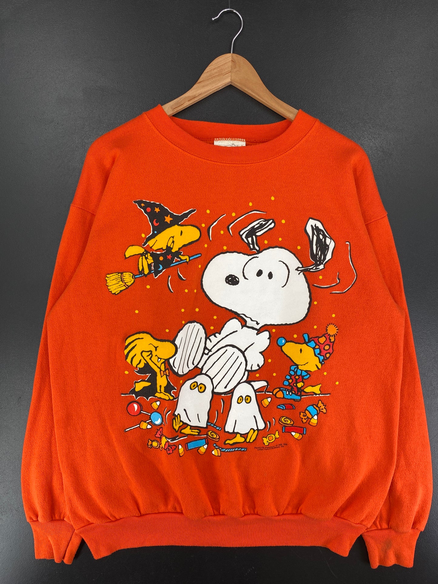 90's PEANUTS SNOOPY HALLOWEEN Made in USA Size XL Vintage Sweat-shirt / F3288S