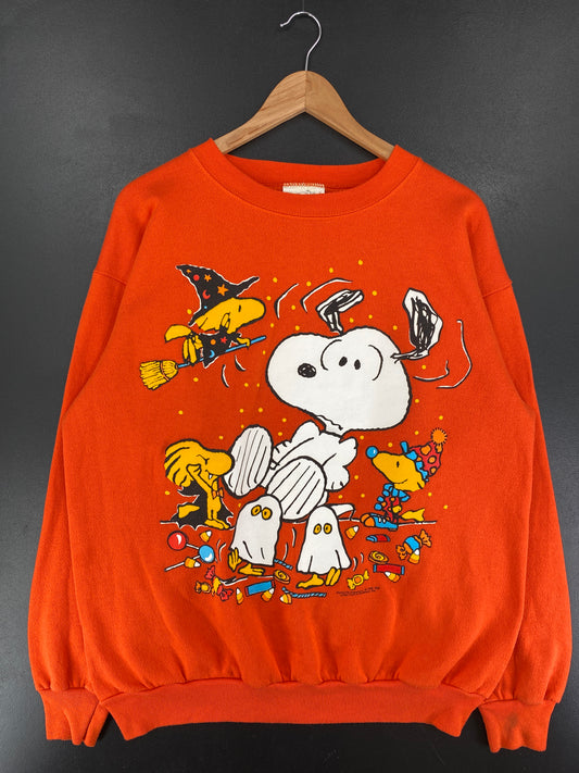 90's PEANUTS SNOOPY HALLOWEEN Made in USA Size XL Vintage Sweat-shirt / F3288S