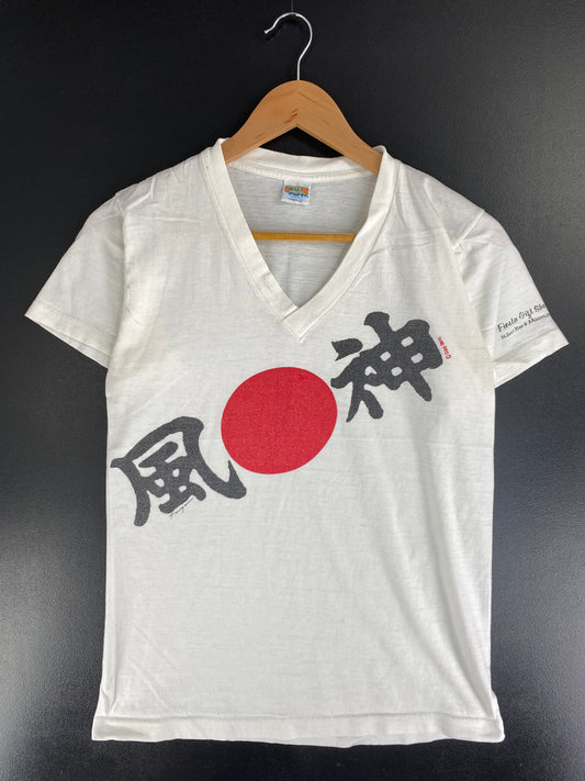 80's JAPANESE CHARACTERS FUJIN Made in USA Size S Vintage T-Shirt / G3130T