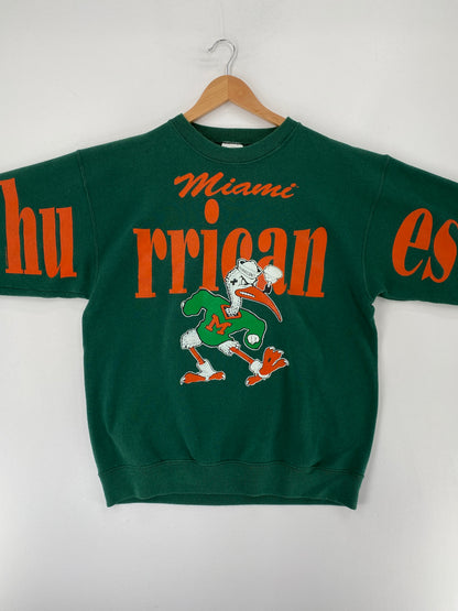 90's MIAMI HURRICANES Made in USA Size L NFLCollege Sweat-Shirt / F1166S