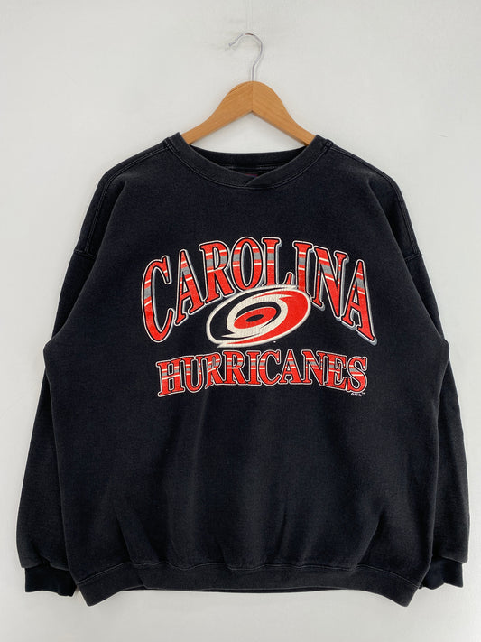 90's STARTER x CAROLINA HURRICANES Made in USA Size L Vintage NHL Sweat-Shirt / G1799S
