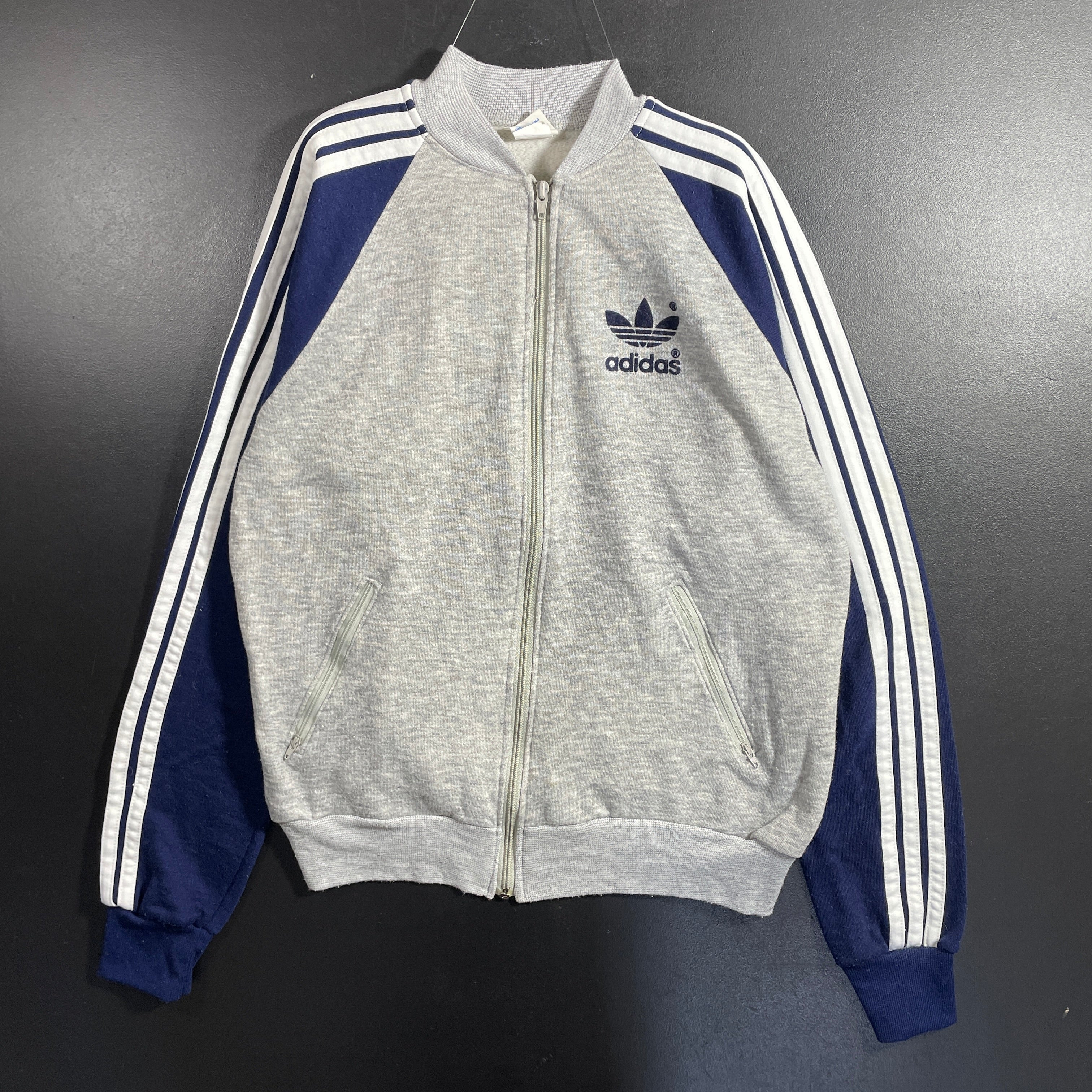 L) 80's ADIDAS Vintage Zip-Up Sweatshirt / A1185S – FISHTALE