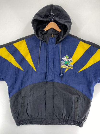 90's APEX ONE x NOTRE DAME Size XL Vintage Padded Nylon Jacket / F4421N