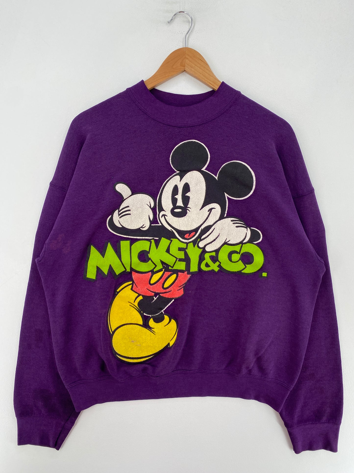 90’s DISNEY MICKEY Size Approx. L Sweat-shirt / G6412S