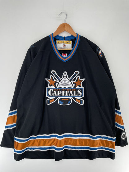 Vintage WASHINGTON CAPITALS Size XXL NHL Nylon Jacket / F2433N