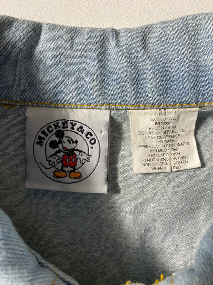 90's DISNEY MICKEY AND FRIENDS Size M Denim Jacket / G578J