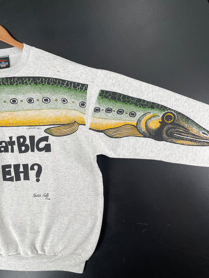 90’s ''THAT BIG EH?'' FISH Size ONE SIZE Sweat-shirt / F2731S