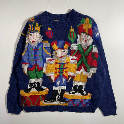 (L) Vintage NUTCRACKER HOLIDAY Knit Sweater / A1190K
