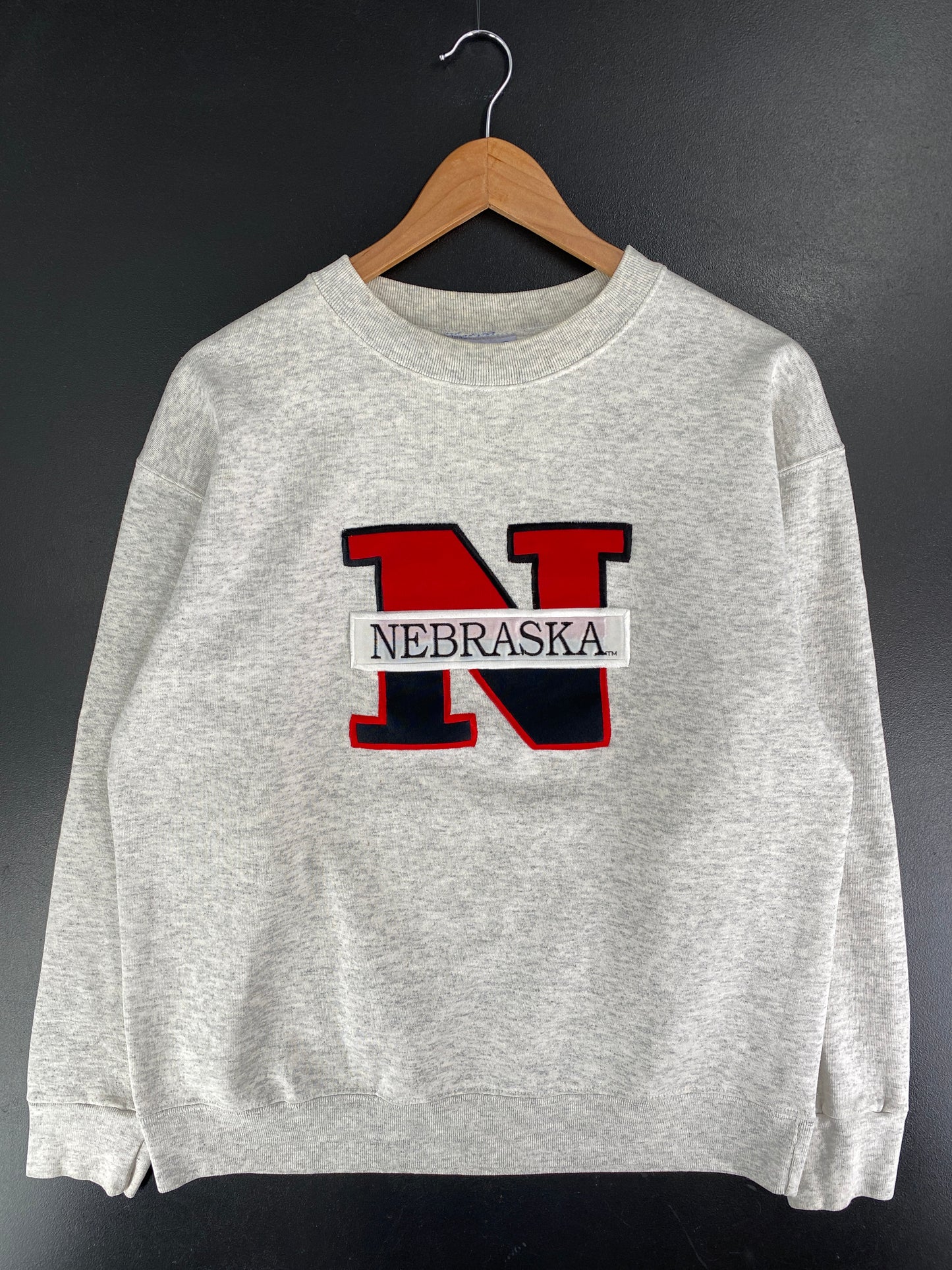 90's NEBRASKA Made in USA Size L Vintage College Sweat-shirt / F6095S