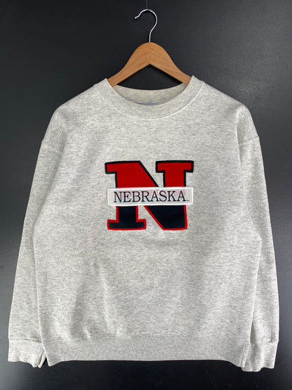 90's NEBRASKA Made in USA Size L Vintage College Sweat-shirt / F6095S