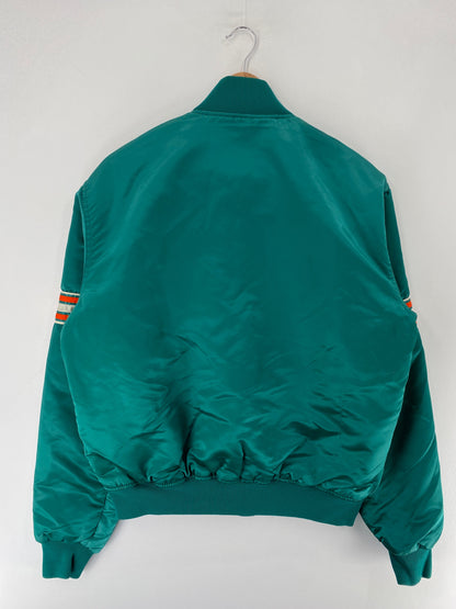 90's STARTER x MIAMI DOLPHINS Made in USA Size L Vintage NFL Nylon Jacket / F6228N