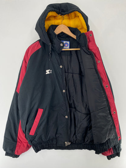 90’s STARTER x SAN FRANCISCO 49ERS Size L NFL Padded Nylon Jacket / F3171N