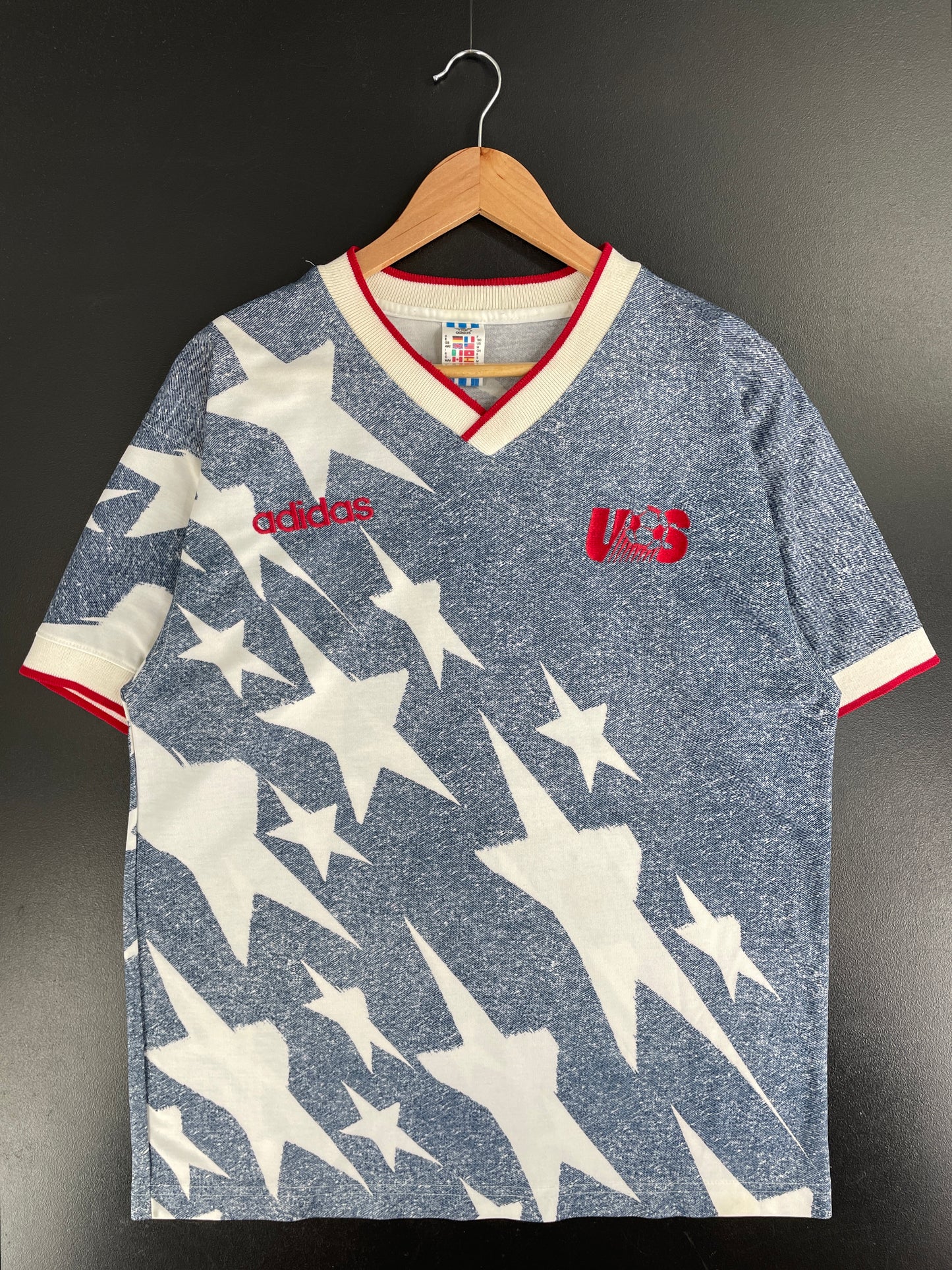 90's ADIDAS x USA WORLD CUP Size M Vintage Jersey T-Shirt / F7804T