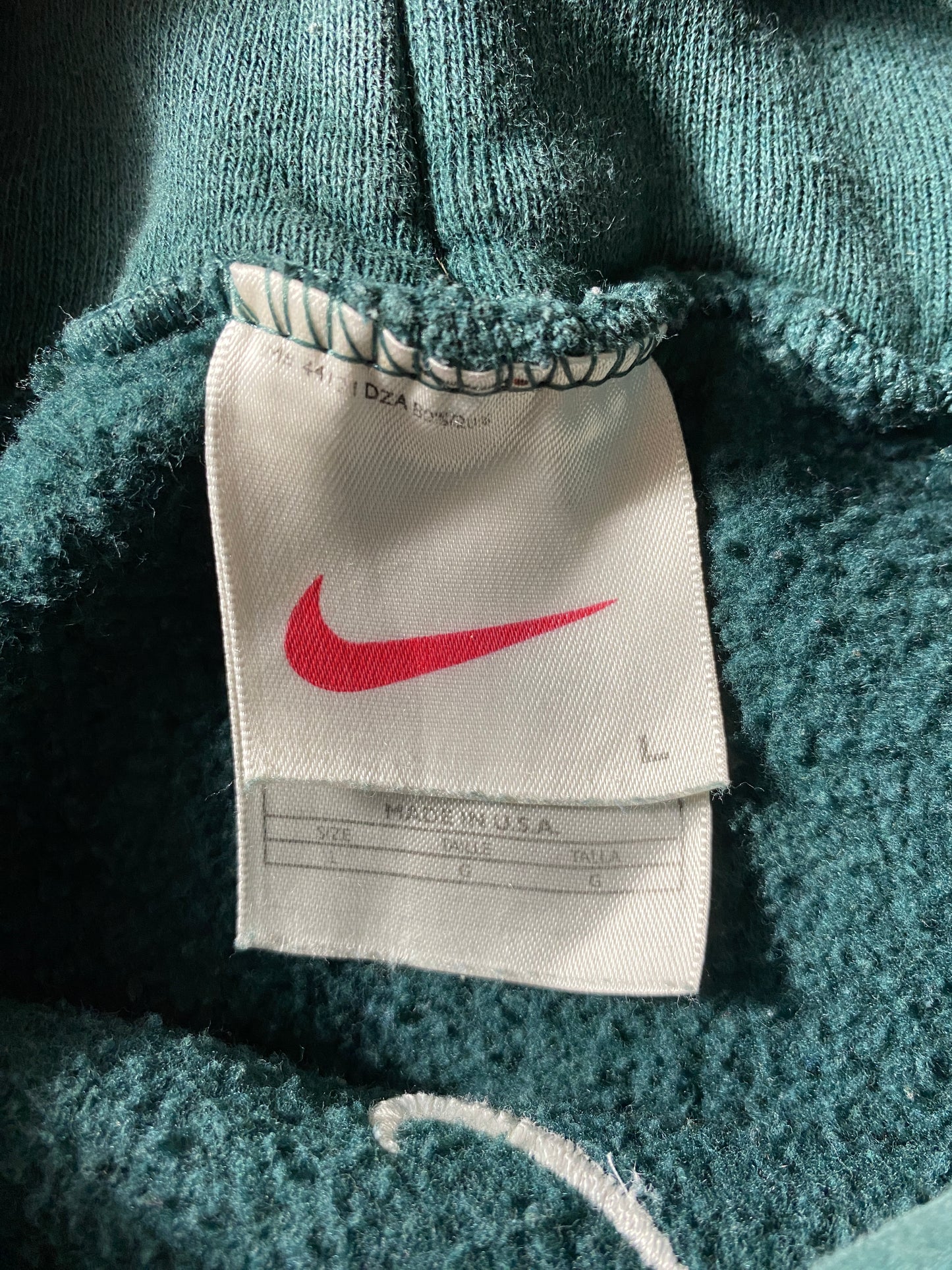 90's NIKE MINI CENTER SWOOSH Made in USA Size L Vintage Hoodie Sweat-shirt / F6313S