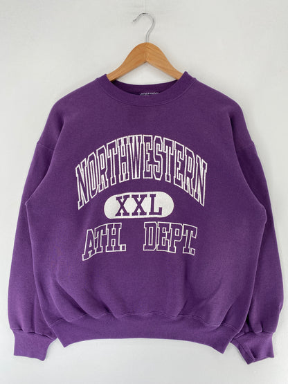 Vintage NORTHWESTERN Size L College Sweat-Shirt / F5242S