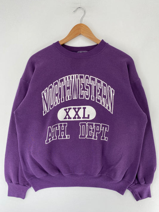 Vintage NORTHWESTERN Size L College Sweat-Shirt / F5242S