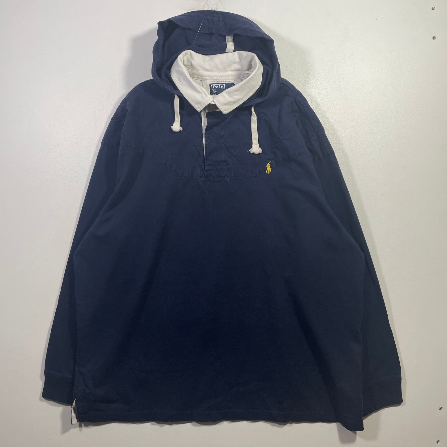 (XXL) 90's POLO RALPH LAUREN Vintage Hoodie Rugby-Shirt / A0890R