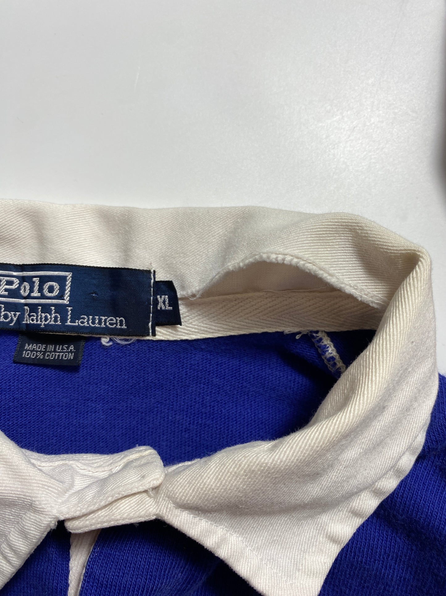 90's POLO RALPH LAUREN Made in USA Size XL Vintage Rugby shirt / G4009R