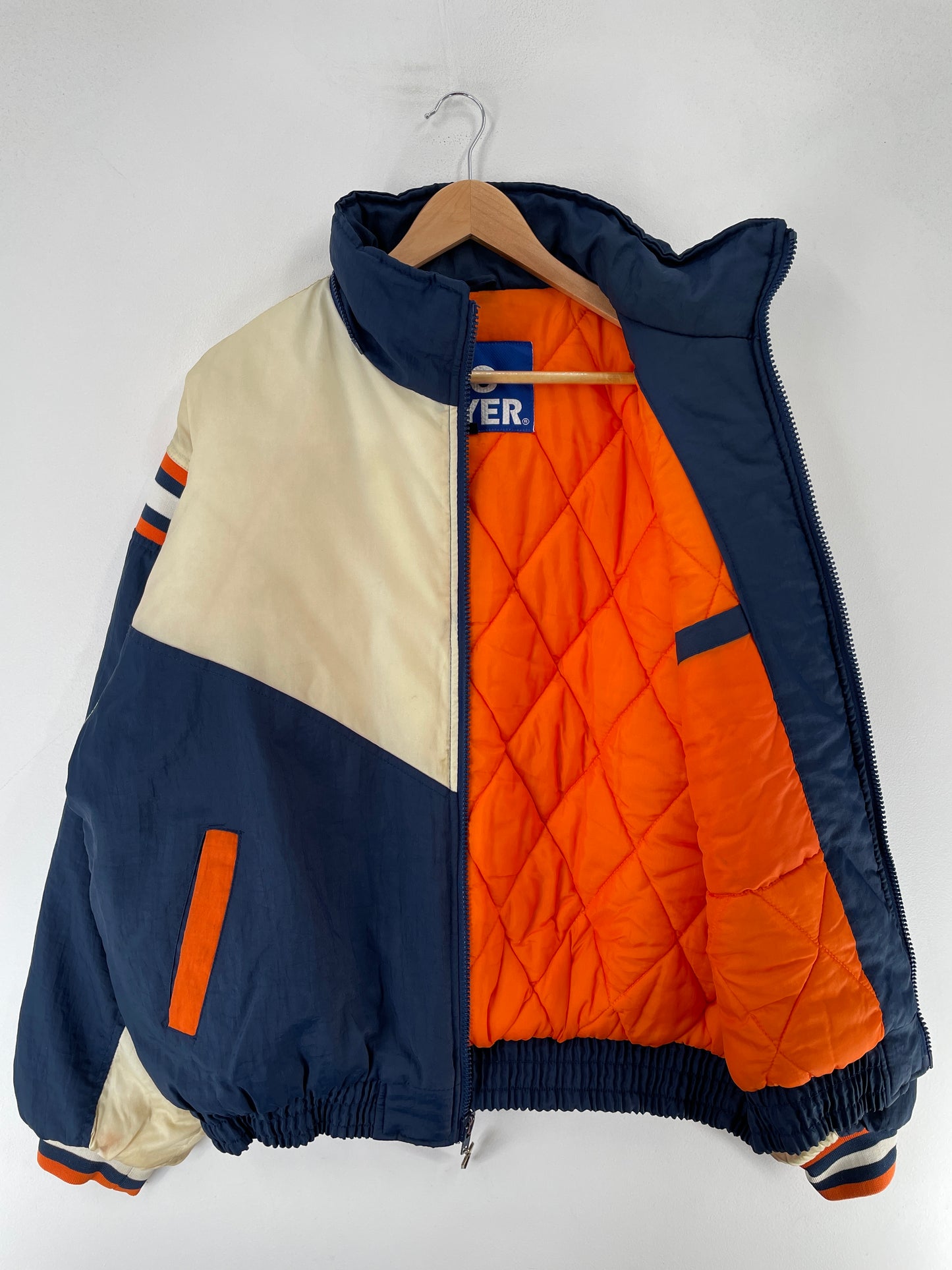 90’s CHICAGO BEARS Size L NFL Padded Nylon Jacket / F3466N